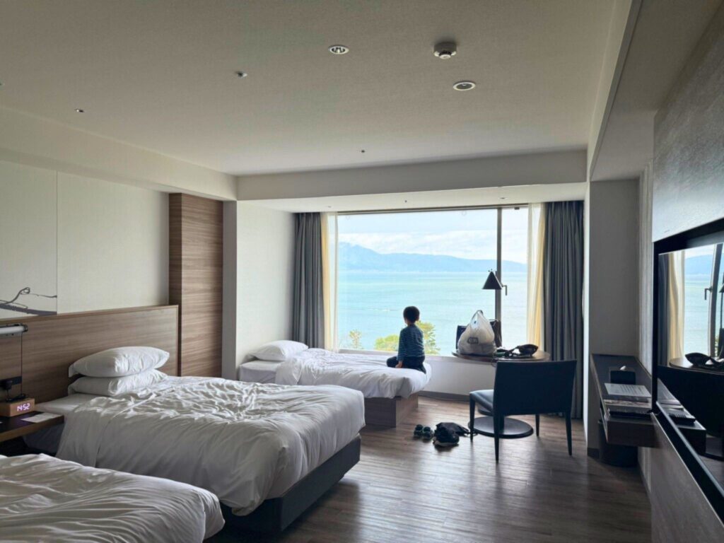 琵琶湖マリオットホテル 部屋からの琵琶湖の眺望