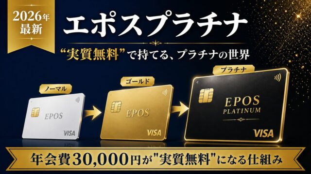 エポスプラチナカード徹底レビュー。"実質無料"で持てるプラチナカードの仕組み・特典・申込方法を2026年最新情報で解説