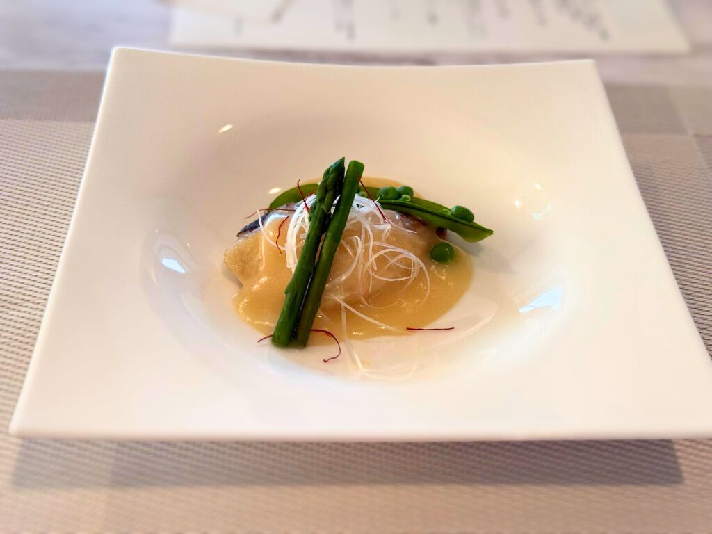 白身魚とアスパラの西京焼き