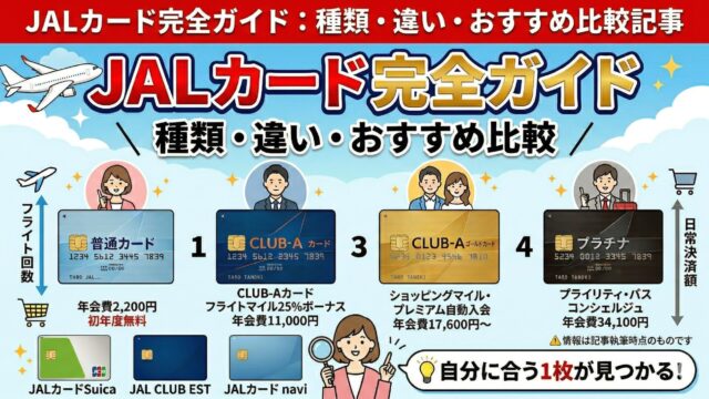 JALカードの種類・違い・おすすめを比較した完全ガイドのアイキャッチ画像