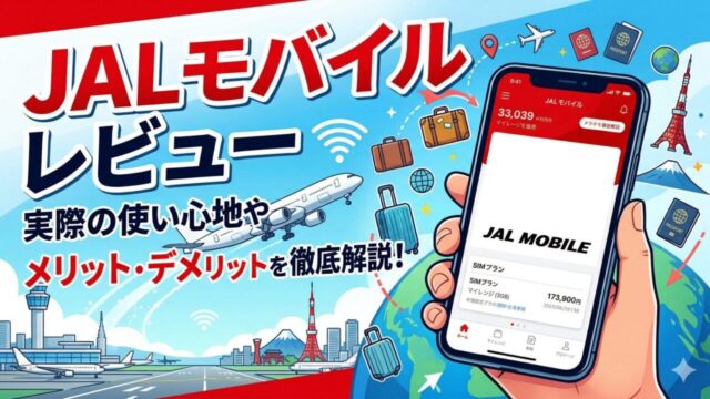 JALモバイルの使い心地やメリット・デメリットを解説する記事のアイキャッチ画像