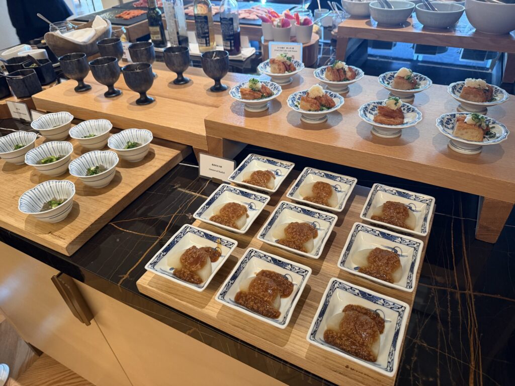 リッツ・カールトン福岡 クラブラウンジ朝食ビュッフェの和食小鉢
