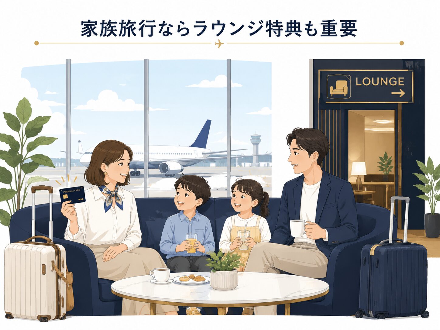 家族旅行ならラウンジ特典も重要