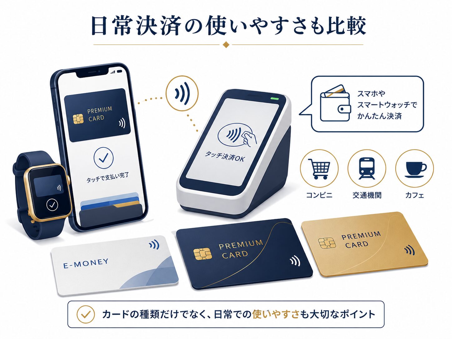 日常決済の使いやすさも比較
