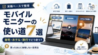 モバイルモニターの使い道7選 自宅・ホテル・旅行での活用法 アイキャッチ
