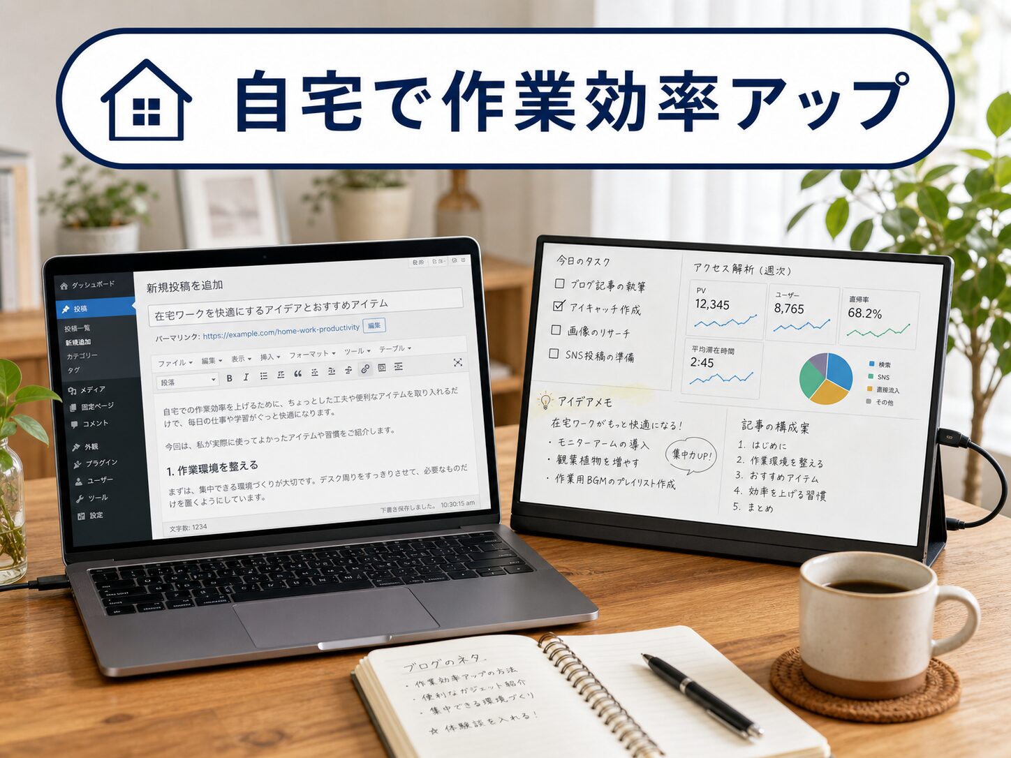 モバイルモニターで自宅作業効率アップ